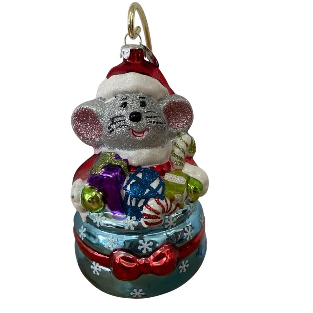 Christopher Radko Mouse Christmas Ornaments Santa Hat Gifts Celebrations Series